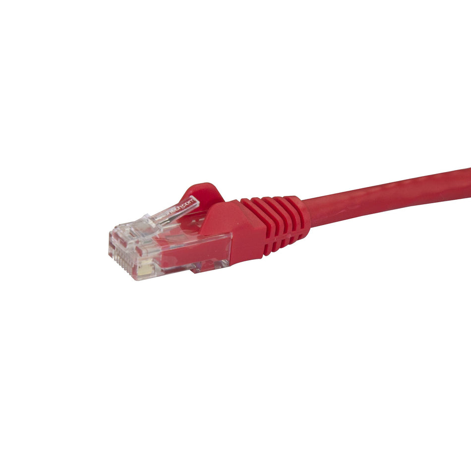 StarTech.com 50cm CAT6 Ethernet Cable - Red CAT 6 Gigabit Ethernet Wire -650MHz 100W PoE RJ45 UTP Network/Patch Cord Snagless w/Strain Relief Fluke Tested/Wiring is UL Certified/TIA